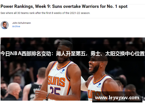 今日NBA西部排名变动：湖人升至第五，勇士、太阳交换中心位置